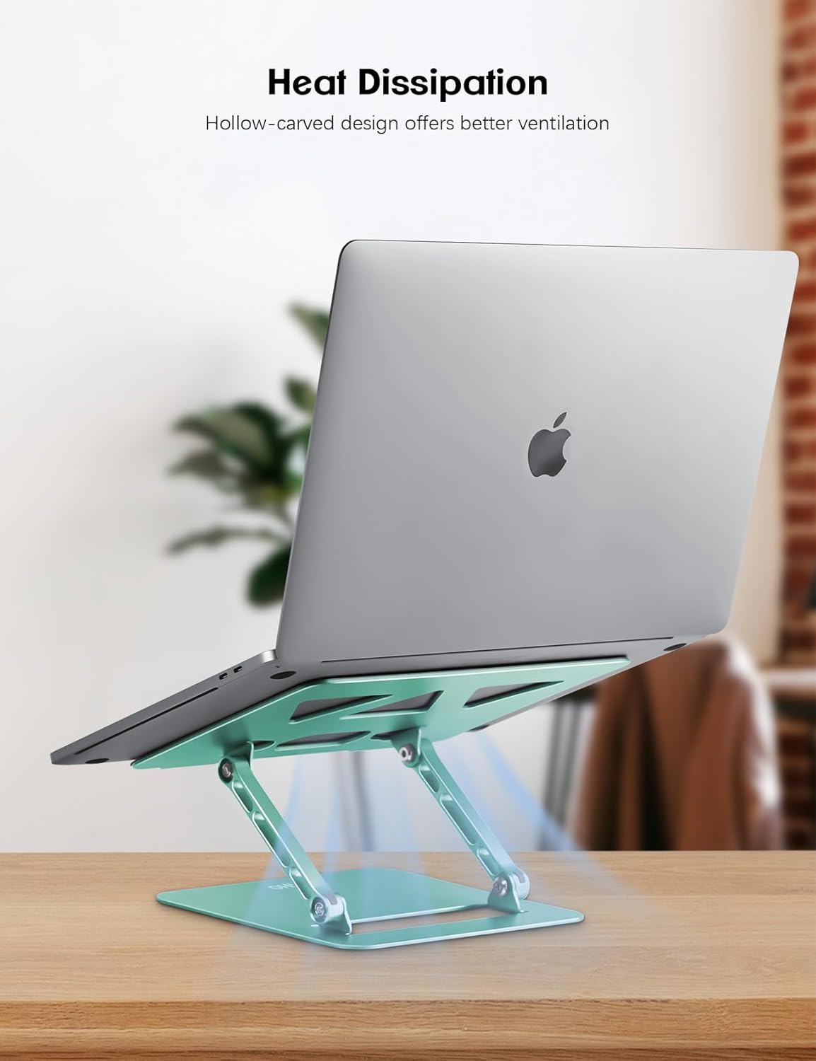 Adjustable Laptop Stand for Desk,Portable Laptop Stand Holder and Riser,Foldable Aluminum Notebook Computer Stands for MacBook Air Pro HP Lenovo Dell Samsung Chromebook, 10-15.6 inch, Purple