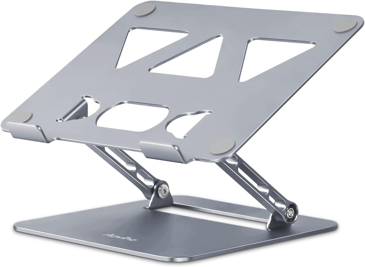 Adjustable Laptop Stand for Desk,Portable Laptop Stand Holder and Riser,Foldable Aluminum Notebook Computer Stands for MacBook Air Pro HP Lenovo Dell Samsung Chromebook, 10-15.6 inch, Purple