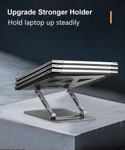 Adjustable Laptop Stand for Desk,Portable Laptop Stand Holder and Riser,Foldable Aluminum Notebook Computer Stands for MacBook Air Pro HP Lenovo Dell Samsung Chromebook, 10-15.6 inch, Purple