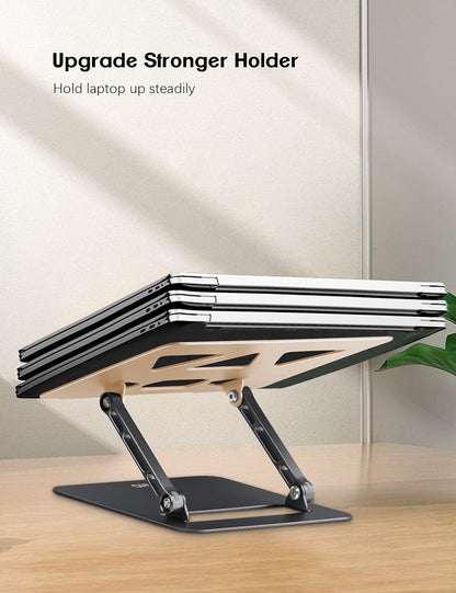 Adjustable Laptop Stand for Desk,Portable Laptop Stand Holder and Riser,Foldable Aluminum Notebook Computer Stands for MacBook Air Pro HP Lenovo Dell Samsung Chromebook, 10-15.6 inch, Purple