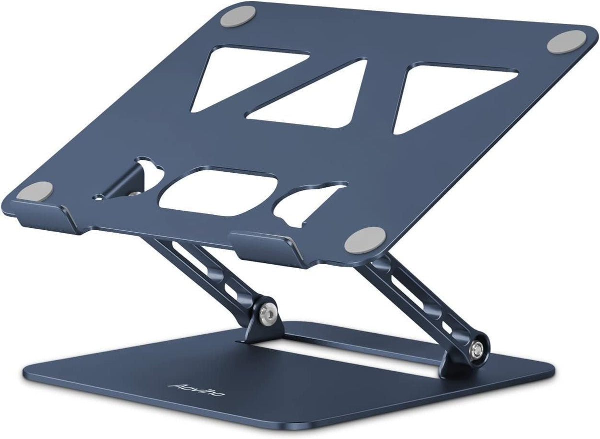 Adjustable Laptop Stand for Desk,Portable Laptop Stand Holder and Riser,Foldable Aluminum Notebook Computer Stands for MacBook Air Pro HP Lenovo Dell Samsung Chromebook, 10-15.6 inch, Purple