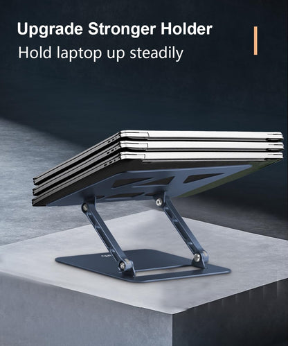 Adjustable Laptop Stand for Desk,Portable Laptop Stand Holder and Riser,Foldable Aluminum Notebook Computer Stands for MacBook Air Pro HP Lenovo Dell Samsung Chromebook, 10-15.6 inch, Purple