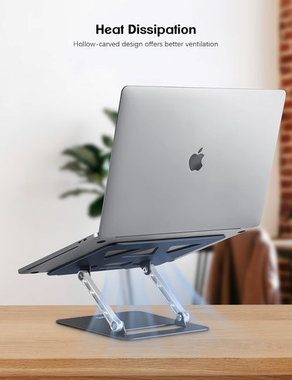 Adjustable Laptop Stand for Desk,Portable Laptop Stand Holder and Riser,Foldable Aluminum Notebook Computer Stands for MacBook Air Pro HP Lenovo Dell Samsung Chromebook, 10-15.6 inch, Purple