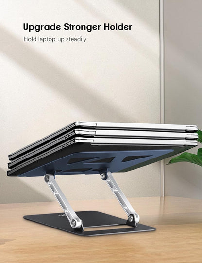 Adjustable Laptop Stand for Desk,Portable Laptop Stand Holder and Riser,Foldable Aluminum Notebook Computer Stands for MacBook Air Pro HP Lenovo Dell Samsung Chromebook, 10-15.6 inch, Purple