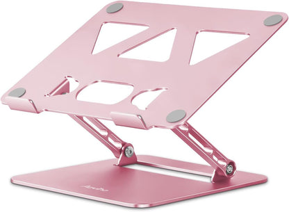 Adjustable Laptop Stand for Desk,Portable Laptop Stand Holder and Riser,Foldable Aluminum Notebook Computer Stands for MacBook Air Pro HP Lenovo Dell Samsung Chromebook, 10-15.6 inch, Purple