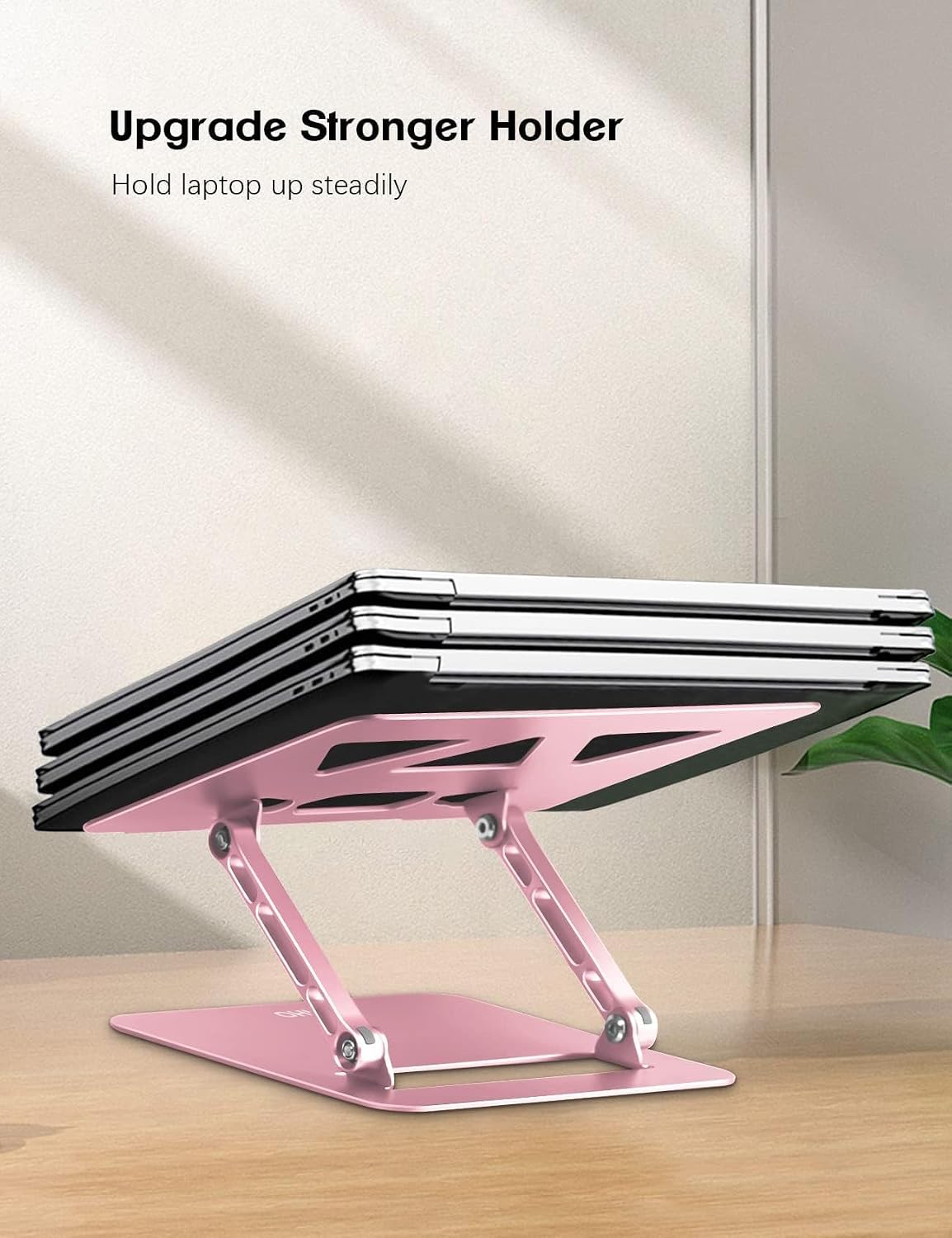 Adjustable Laptop Stand for Desk,Portable Laptop Stand Holder and Riser,Foldable Aluminum Notebook Computer Stands for MacBook Air Pro HP Lenovo Dell Samsung Chromebook, 10-15.6 inch, Purple