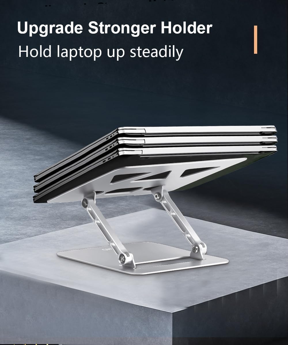 Adjustable Laptop Stand for Desk,Portable Laptop Stand Holder and Riser,Foldable Aluminum Notebook Computer Stands for MacBook Air Pro HP Lenovo Dell Samsung Chromebook, 10-15.6 inch, Purple
