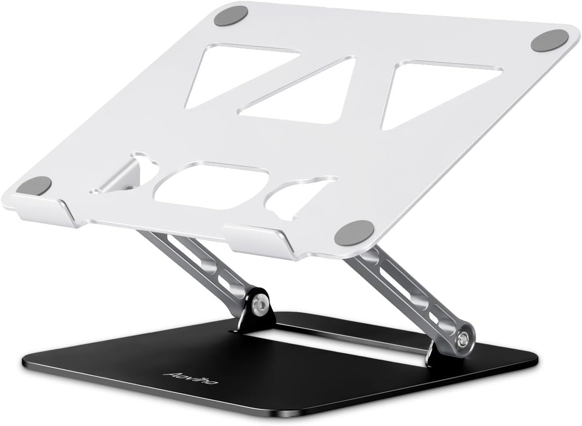 Adjustable Laptop Stand for Desk,Portable Laptop Stand Holder and Riser,Foldable Aluminum Notebook Computer Stands for MacBook Air Pro HP Lenovo Dell Samsung Chromebook, 10-15.6 inch, Purple