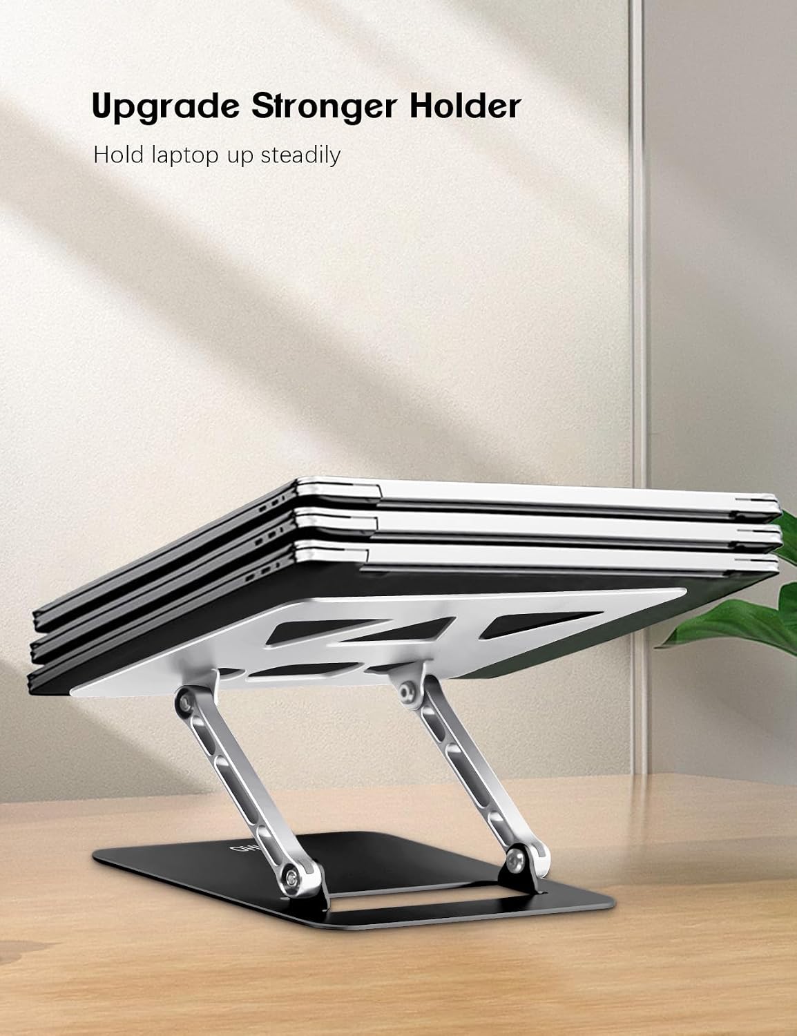 Adjustable Laptop Stand for Desk,Portable Laptop Stand Holder and Riser,Foldable Aluminum Notebook Computer Stands for MacBook Air Pro HP Lenovo Dell Samsung Chromebook, 10-15.6 inch, Purple