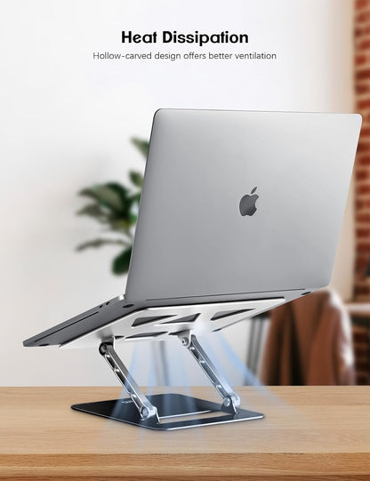 Adjustable Laptop Stand for Desk,Portable Laptop Stand Holder and Riser,Foldable Aluminum Notebook Computer Stands for MacBook Air Pro HP Lenovo Dell Samsung Chromebook, 10-15.6 inch, Purple