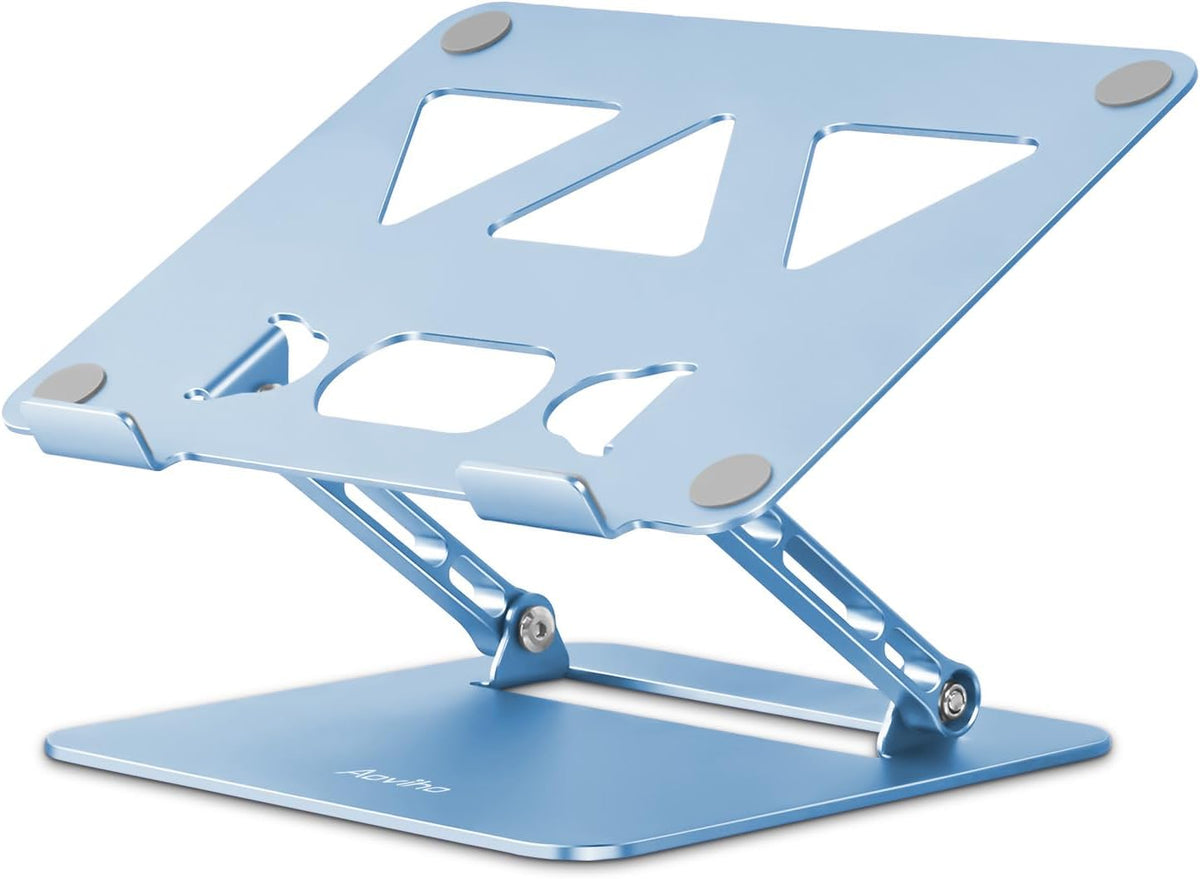 Adjustable Laptop Stand for Desk,Portable Laptop Stand Holder and Riser,Foldable Aluminum Notebook Computer Stands for MacBook Air Pro HP Lenovo Dell Samsung Chromebook, 10-15.6 inch, Purple