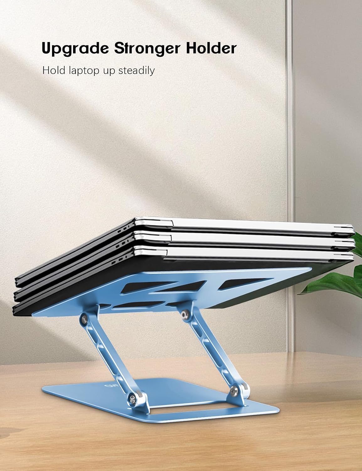 Adjustable Laptop Stand for Desk,Portable Laptop Stand Holder and Riser,Foldable Aluminum Notebook Computer Stands for MacBook Air Pro HP Lenovo Dell Samsung Chromebook, 10-15.6 inch, Purple