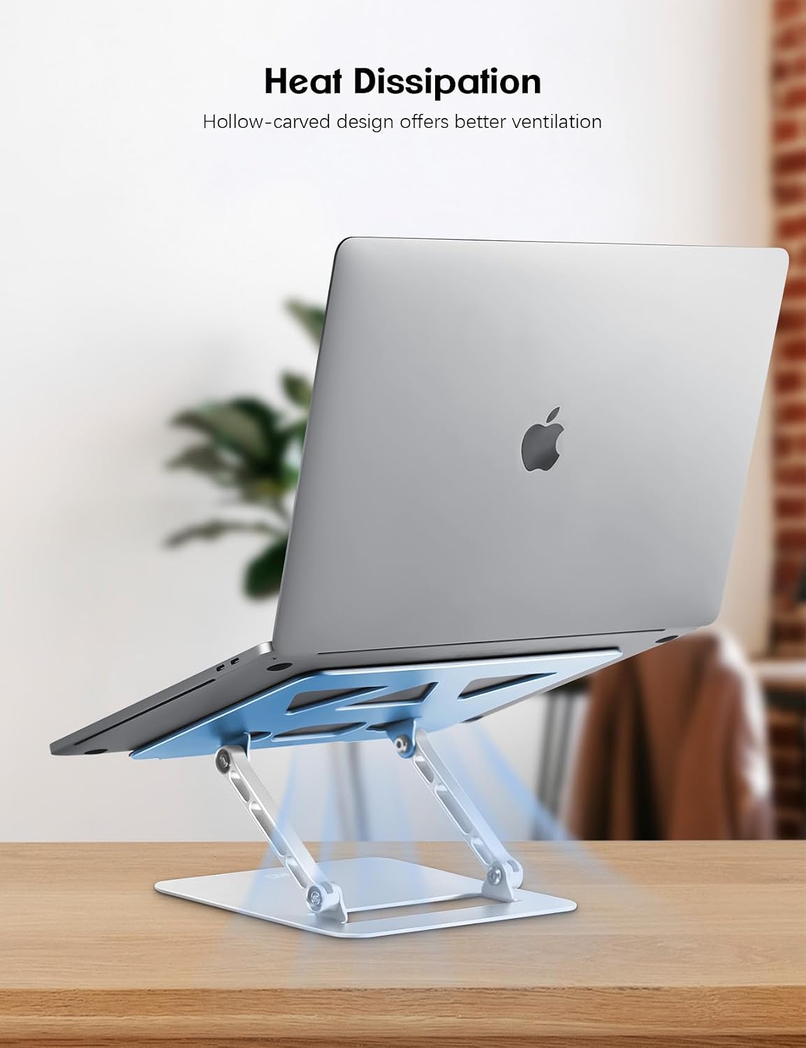 Adjustable Laptop Stand for Desk,Portable Laptop Stand Holder and Riser,Foldable Aluminum Notebook Computer Stands for MacBook Air Pro HP Lenovo Dell Samsung Chromebook, 10-15.6 inch, Purple