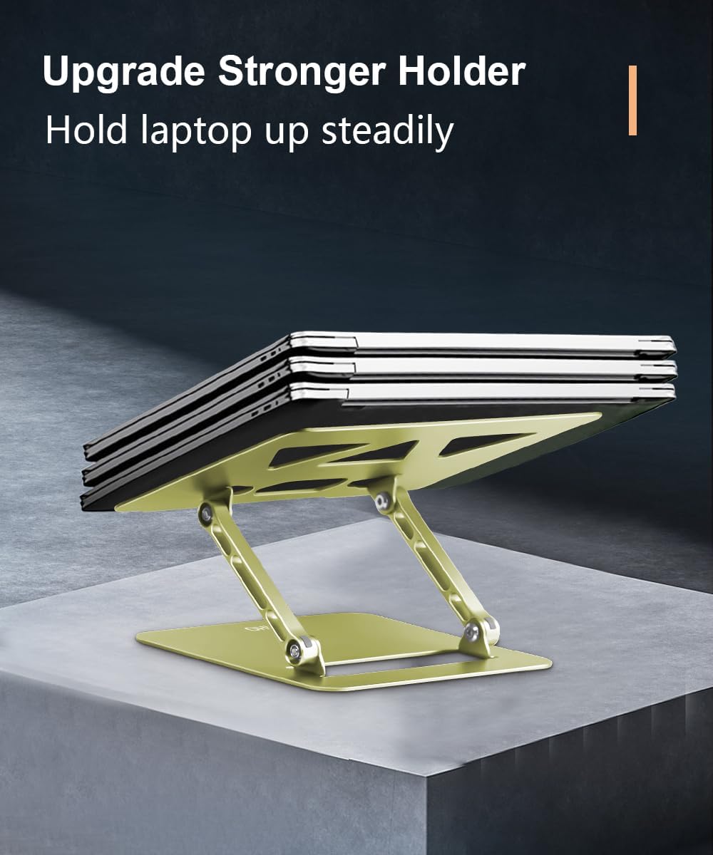 Adjustable Laptop Stand for Desk,Portable Laptop Stand Holder and Riser,Foldable Aluminum Notebook Computer Stands for MacBook Air Pro HP Lenovo Dell Samsung Chromebook, 10-15.6 inch, Purple