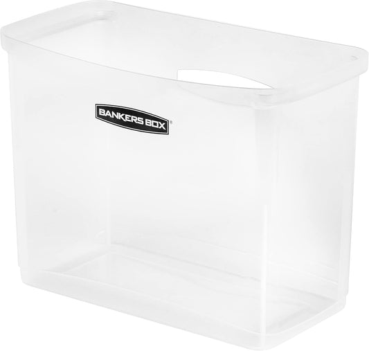 1-Pack Portable Plastic File Box Organizer Bin, Letter