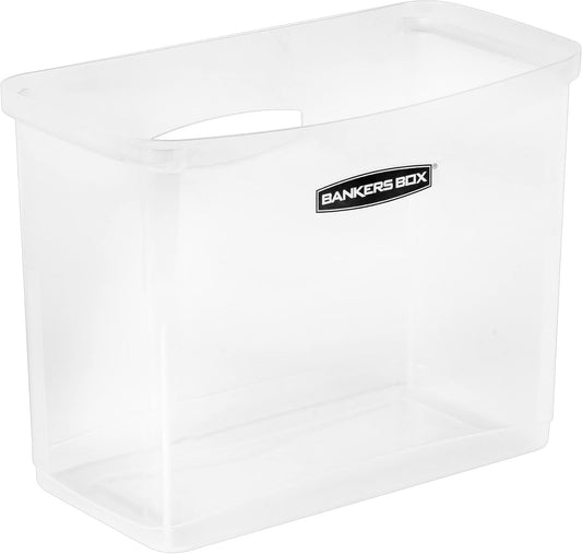 1-Pack Portable Plastic File Box Organizer Bin, Letter