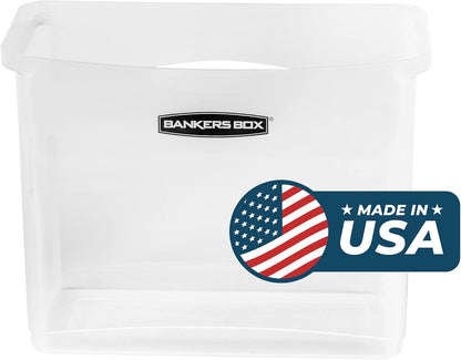 1-Pack Portable Plastic File Box Organizer Bin, Letter