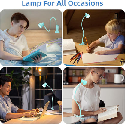 Clip-on Reading Light - 3 Color Modes, 10 Dimmable Brightness,Black