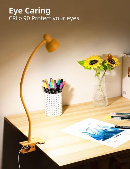 Clip-on Reading Light - 3 Color Modes, 10 Dimmable Brightness,Black