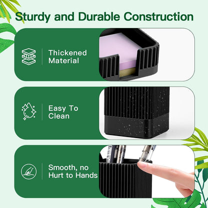 Aesthetic Desk Organizer Set,3-Piece Sturdy Plastic Office Accessories