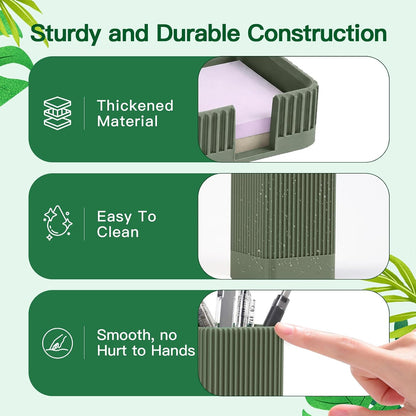 Aesthetic Desk Organizer Set,3-Piece Sturdy Plastic Office Accessories