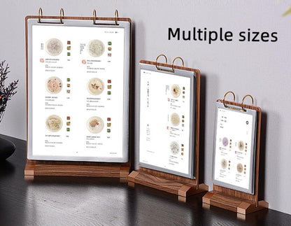 A6 Walnut Wood Sign Holder Vertical Table Flip Display 6 Page 12 Picture