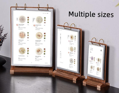 A6 Walnut Wood Sign Holder Vertical Table Flip Display 6 Page 12 Picture