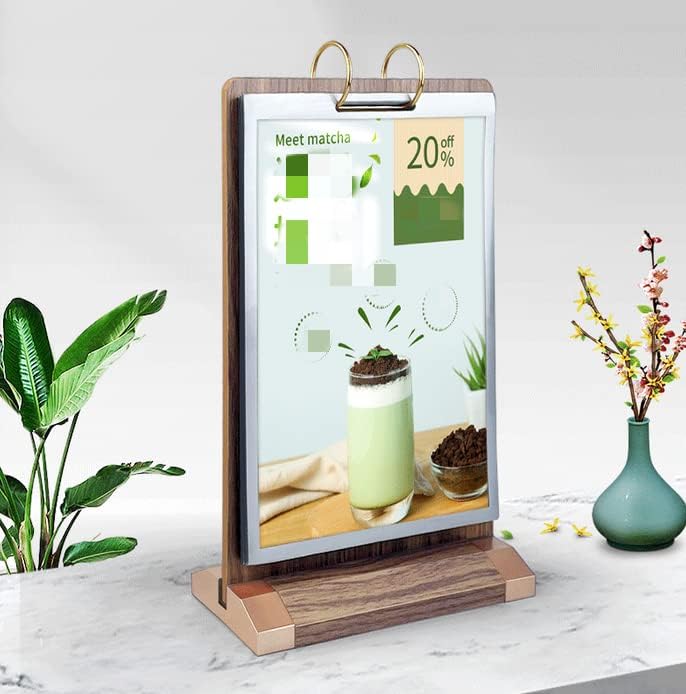 A6 Walnut Wood Sign Holder Vertical Table Flip Display 6 Page 12 Picture