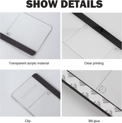 Office Desk Accessories 2pcs Multifunction Computer Monitor Memo Board - Transparent Computer Side Panel Memo Creative Monitor Side Panel Suitable for Office Home Desktop