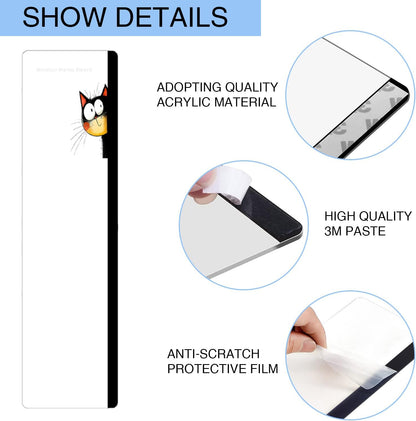 Office Desk Accessories 2pcs Multifunction Computer Monitor Memo Board - Transparent Computer Side Panel Memo Creative Monitor Side Panel Suitable for Office Home Desktop