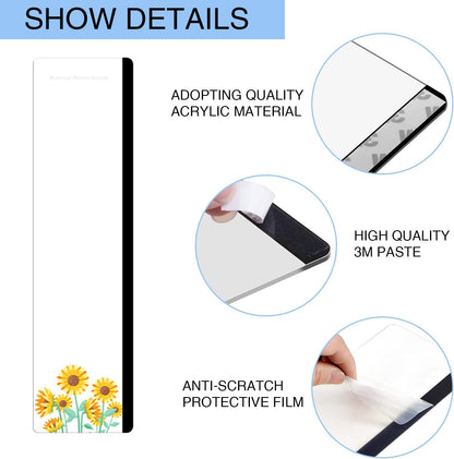 Office Desk Accessories 2pcs Multifunction Computer Monitor Memo Board - Transparent Computer Side Panel Memo Creative Monitor Side Panel Suitable for Office Home Desktop