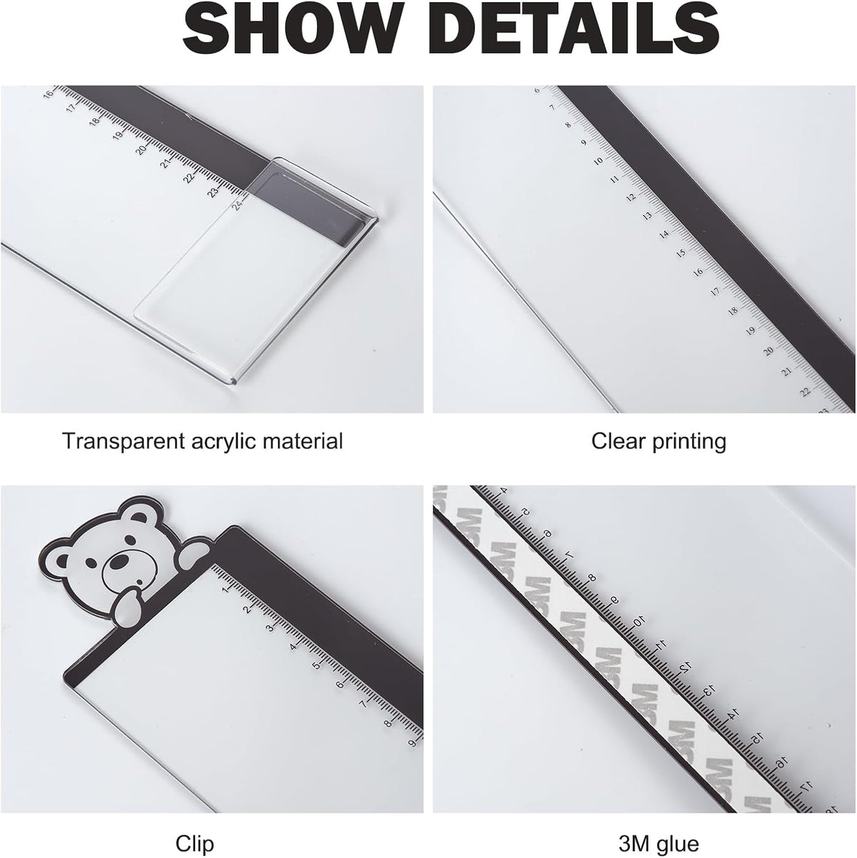 Office Desk Accessories 2pcs Multifunction Computer Monitor Memo Board - Transparent Computer Side Panel Memo Creative Monitor Side Panel Suitable for Office Home Desktop