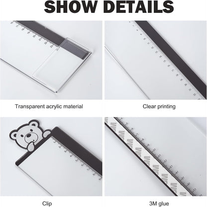 Office Desk Accessories 2pcs Multifunction Computer Monitor Memo Board - Transparent Computer Side Panel Memo Creative Monitor Side Panel Suitable for Office Home Desktop