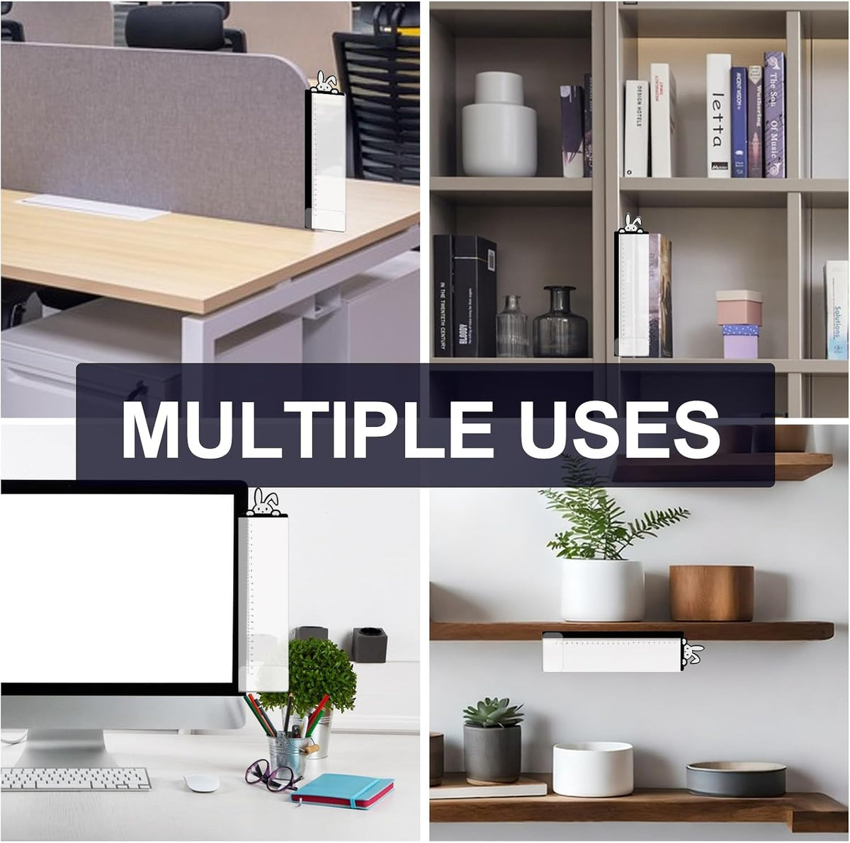 Office Desk Accessories 2pcs Multifunction Computer Monitor Memo Board - Transparent Computer Side Panel Memo Creative Monitor Side Panel Suitable for Office Home Desktop