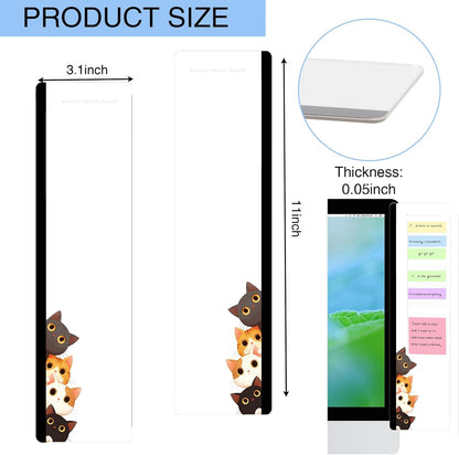 Office Desk Accessories 2pcs Multifunction Computer Monitor Memo Board - Transparent Computer Side Panel Memo Creative Monitor Side Panel Suitable for Office Home Desktop