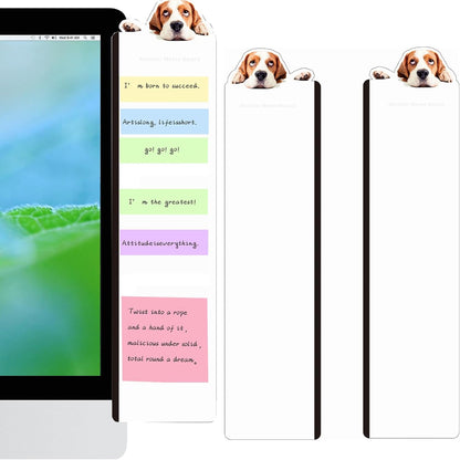 Office Desk Accessories 2pcs Multifunction Computer Monitor Memo Board - Transparent Computer Side Panel Memo Creative Monitor Side Panel Suitable for Office Home Desktop
