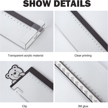 Office Desk Accessories 2pcs Multifunction Computer Monitor Memo Board - Transparent Computer Side Panel Memo Creative Monitor Side Panel Suitable for Office Home Desktop