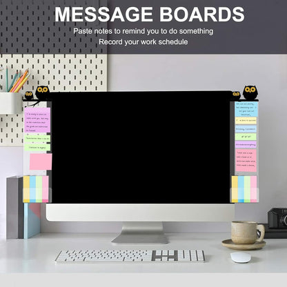 Office Desk Accessories 2pcs Multifunction Computer Monitor Memo Board - Transparent Computer Side Panel Memo Creative Monitor Side Panel Suitable for Office Home Desktop