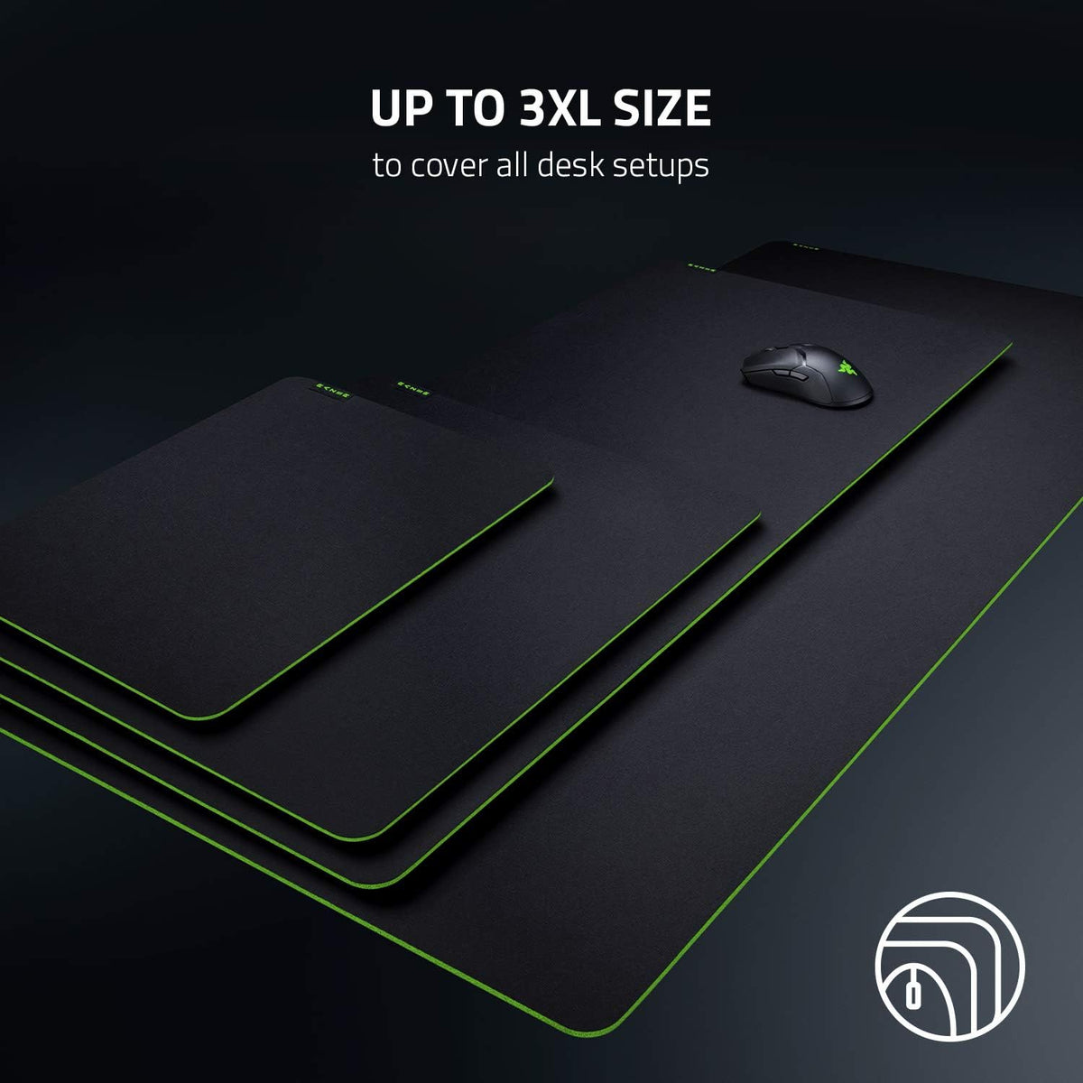 Gigantus V2 Cloth Gaming Mouse Pad (XXL), Thick, Non-Slip Base, Black