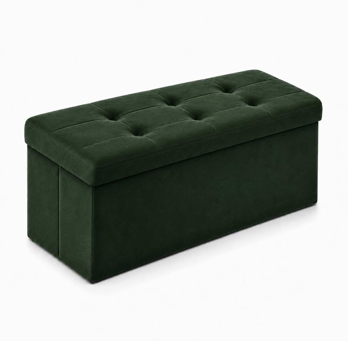 Storage Ottoman Footrest Stool Small Ottoman with Storage Foldable Ottomans Foot Rest Footstool Bench for Living Room 17x13x13inches Grey