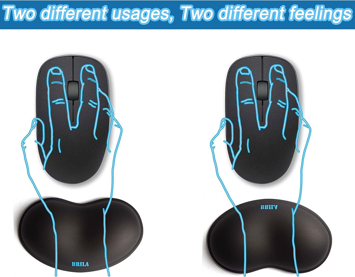 Ergonomic Silicone Mouse Wrist Rest, Cooling Silica Gel PU Leather Mouse Wrist Support Pad for Office Work and Laptop Computer Gaming