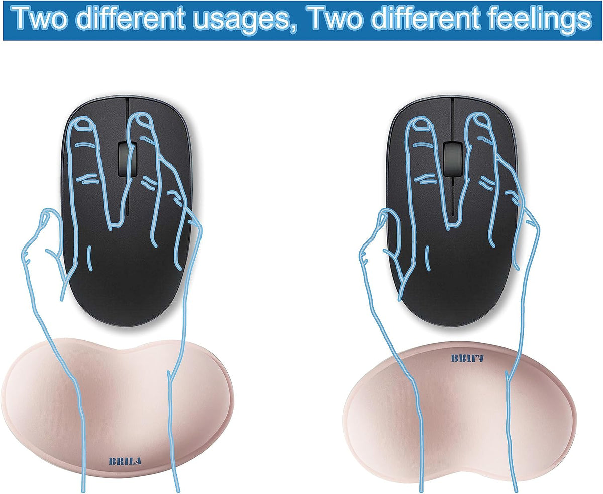 Ergonomic Silicone Mouse Wrist Rest, Cooling Silica Gel PU Leather Mouse Wrist Support Pad for Office Work and Laptop Computer Gaming