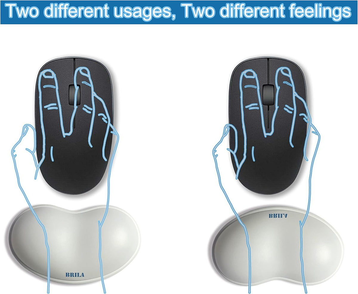 Ergonomic Silicone Mouse Wrist Rest, Cooling Silica Gel PU Leather Mouse Wrist Support Pad for Office Work and Laptop Computer Gaming