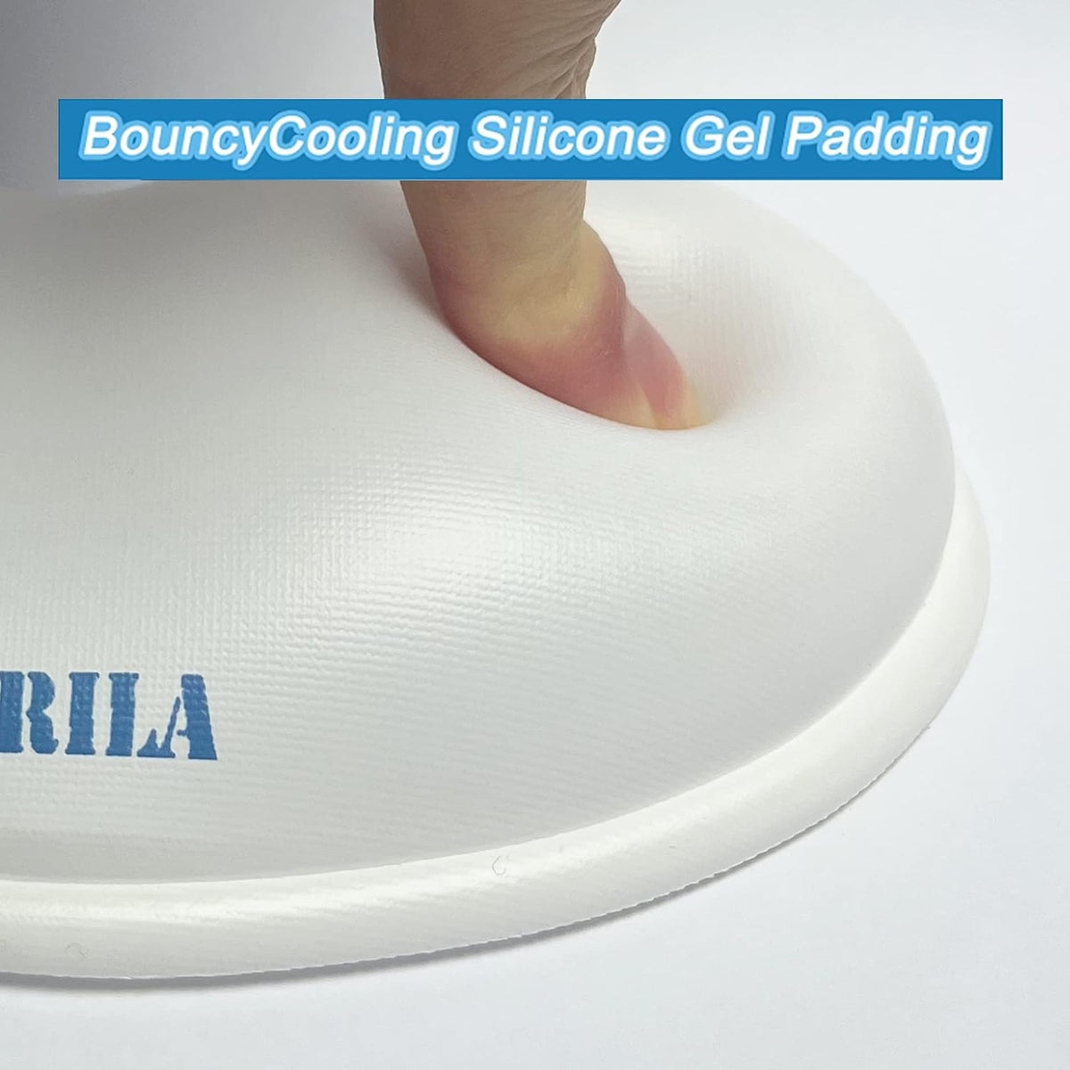 Ergonomic Silicone Mouse Wrist Rest, Cooling Silica Gel PU Leather Mouse Wrist Support Pad for Office Work and Laptop Computer Gaming