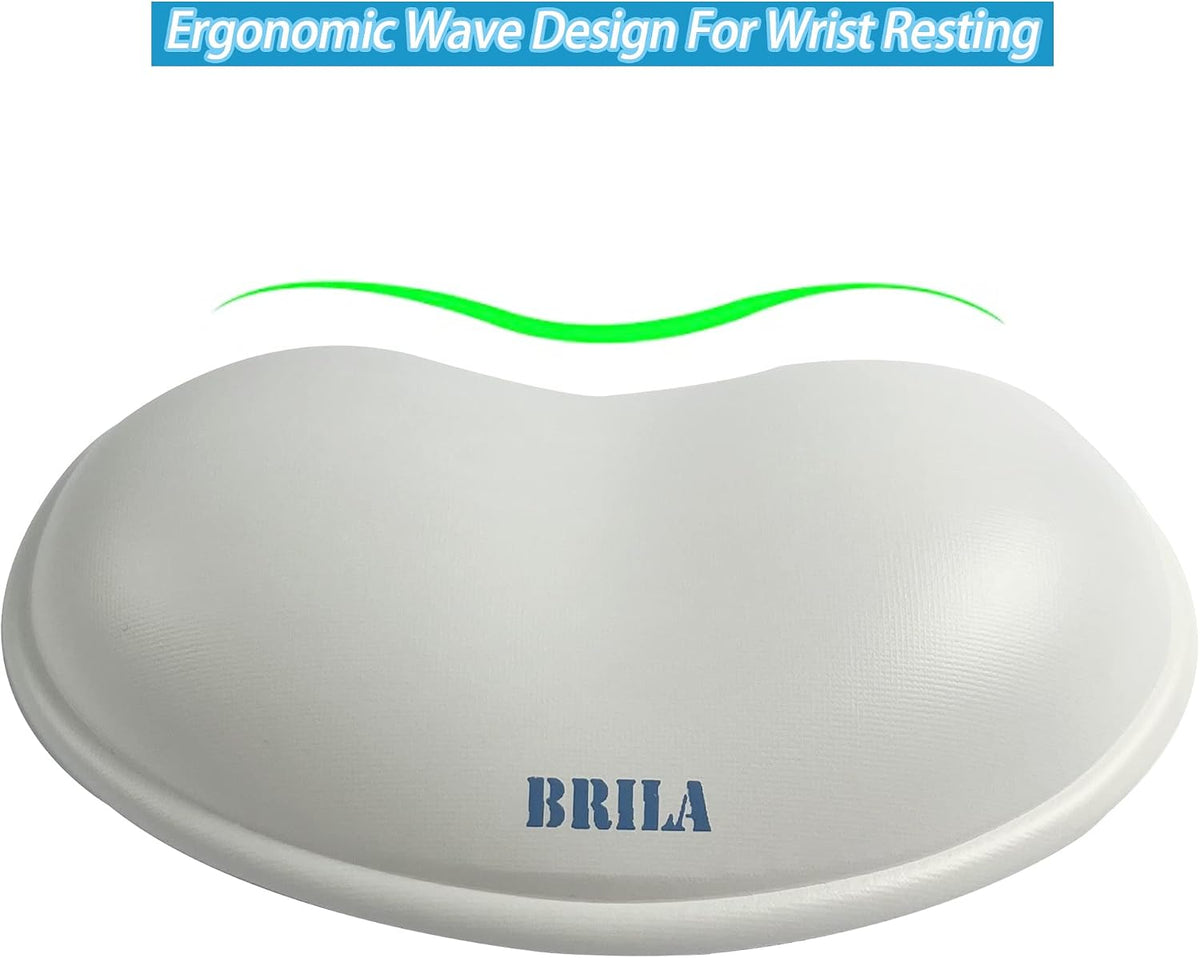 Ergonomic Silicone Mouse Wrist Rest, Cooling Silica Gel PU Leather Mouse Wrist Support Pad for Office Work and Laptop Computer Gaming