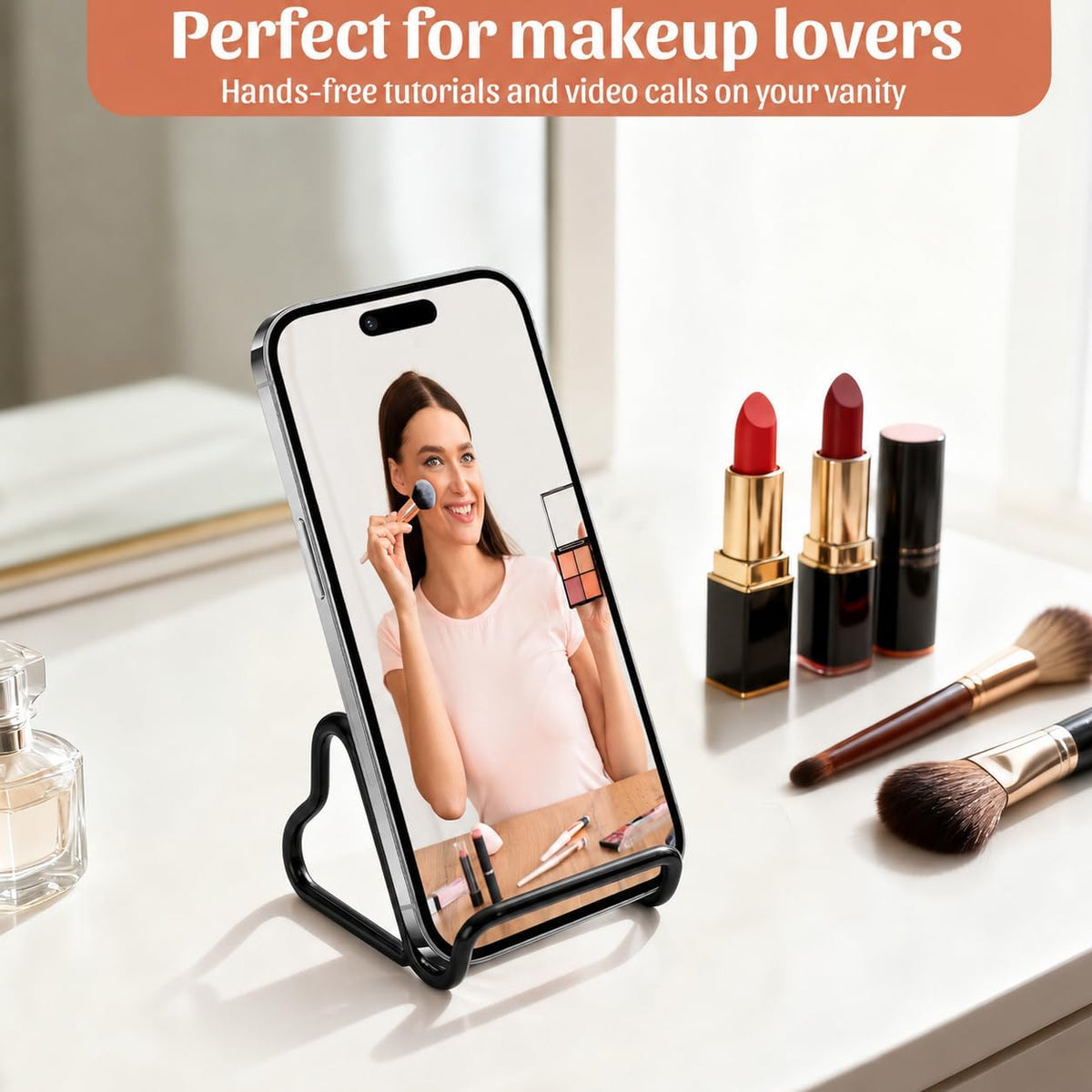 Business Card Holder,Cute Heart-Shaped Metal Card Display Stand,Vertical Desktop Name Card Organizer,Small Phone Stand & Photo Holder for Office,Wedding,Reception,Exhibition(Rose gold)