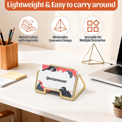Business Card Holder,Cute Heart-Shaped Metal Card Display Stand,Vertical Desktop Name Card Organizer,Small Phone Stand & Photo Holder for Office,Wedding,Reception,Exhibition(Rose gold)