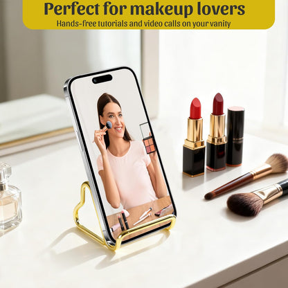 Business Card Holder,Cute Heart-Shaped Metal Card Display Stand,Vertical Desktop Name Card Organizer,Small Phone Stand & Photo Holder for Office,Wedding,Reception,Exhibition(Rose gold)