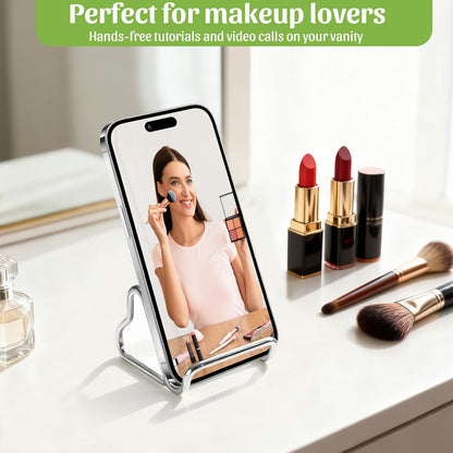 Business Card Holder,Cute Heart-Shaped Metal Card Display Stand,Vertical Desktop Name Card Organizer,Small Phone Stand & Photo Holder for Office,Wedding,Reception,Exhibition(Rose gold)