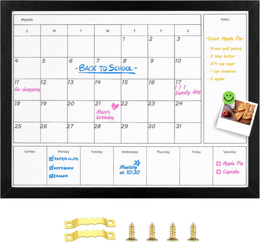 3-in-1 Dry Erase Calendar for Wall, Magnetic Surface Calendar Whiteboard
